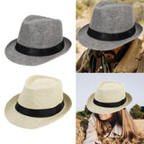 Maxbell Kids Straw Hat Trendy Portable Sunscreen Hat for Outdoor Commuting Festivals Gray