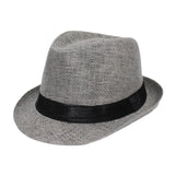 Maxbell Kids Straw Hat Trendy Portable Sunscreen Hat for Outdoor Commuting Festivals Gray