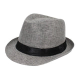 Maxbell Kids Straw Hat Trendy Portable Sunscreen Hat for Outdoor Commuting Festivals Gray