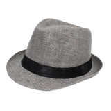 Maxbell Kids Straw Hat Trendy Portable Sunscreen Hat for Outdoor Commuting Festivals Gray