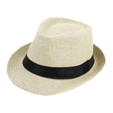 Maxbell Kids Straw Hat Trendy Portable Sunscreen Hat for Outdoor Commuting Festivals Beige