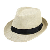 Maxbell Kids Straw Hat Trendy Portable Sunscreen Hat for Outdoor Commuting Festivals Beige