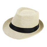 Maxbell Kids Straw Hat Trendy Portable Sunscreen Hat for Outdoor Commuting Festivals Beige