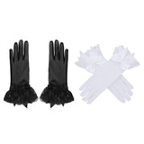 Maxbell Ladies Lace Gloves Durable Costumes Gloves for Wedding Banquet Evening Party Black