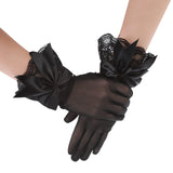 Maxbell Ladies Lace Gloves Durable Costumes Gloves for Wedding Banquet Evening Party Black