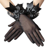 Maxbell Ladies Lace Gloves Durable Costumes Gloves for Wedding Banquet Evening Party Black