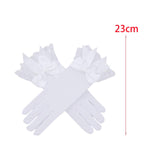 Maxbell Ladies Lace Gloves Durable Costumes Gloves for Wedding Banquet Evening Party White