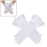 Maxbell Ladies Lace Gloves Durable Costumes Gloves for Wedding Banquet Evening Party White