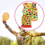 Maxbell Clown Vest Funny Clown Costume for Carnival Stage Performance Party Supplies