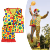 Maxbell Clown Vest Funny Clown Costume for Carnival Stage Performance Party Supplies