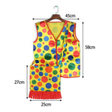 Maxbell Clown Vest Funny Clown Costume for Carnival Stage Performance Party Supplies