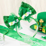 Maxbell ST Patrick's Day Headband Bow Headband for Performance Party Props Halloween