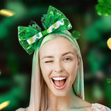 Maxbell ST Patrick's Day Headband Bow Headband for Performance Party Props Halloween