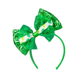 Maxbell ST Patrick's Day Headband Bow Headband for Performance Party Props Halloween