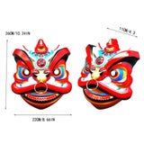 Maxbell Oriental Lion Mask Lightweight for Carnival Roles Play Celebrations Red