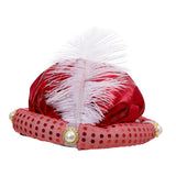 Maxbell Indian Sultan Turban Hats Hijab Head Scarf for Halloween Stage Show Carnival red