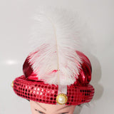Maxbell Indian Sultan Turban Hats Hijab Head Scarf for Halloween Stage Show Carnival red