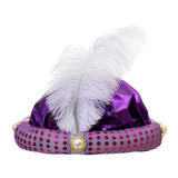Maxbell Indian Sultan Turban Hats Hijab Head Scarf for Halloween Stage Show Carnival purple