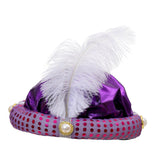 Maxbell Indian Sultan Turban Hats Hijab Head Scarf for Halloween Stage Show Carnival purple