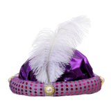 Maxbell Indian Sultan Turban Hats Hijab Head Scarf for Halloween Stage Show Carnival purple