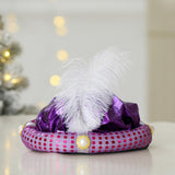 Maxbell Indian Sultan Turban Hats Hijab Head Scarf for Halloween Stage Show Carnival purple