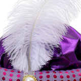 Maxbell Indian Sultan Turban Hats Hijab Head Scarf for Halloween Stage Show Carnival purple