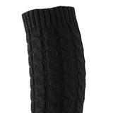Maxbell Women's Knitted Leg Warmers Boot Socks Footless Socks for Party Walking Work Black