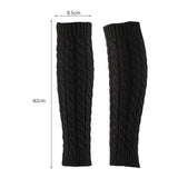 Maxbell Women's Knitted Leg Warmers Boot Socks Footless Socks for Party Walking Work Black