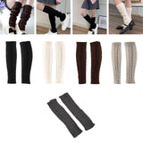 Maxbell Women's Knitted Leg Warmers Boot Socks Footless Socks for Party Walking Work Black