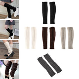 Maxbell Women's Knitted Leg Warmers Boot Socks Footless Socks for Party Walking Work Black