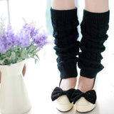 Maxbell Women's Knitted Leg Warmers Boot Socks Footless Socks for Party Walking Work Black