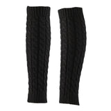 Maxbell Women's Knitted Leg Warmers Boot Socks Footless Socks for Party Walking Work Black