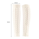 Maxbell Women's Knitted Leg Warmers Boot Socks Footless Socks for Party Walking Work White