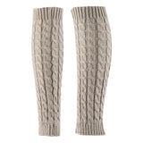 Maxbell Women's Knitted Leg Warmers Boot Socks Footless Socks for Party Walking Work Light Gray