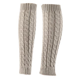 Maxbell Women's Knitted Leg Warmers Boot Socks Footless Socks for Party Walking Work Light Gray