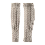 Maxbell Women's Knitted Leg Warmers Boot Socks Footless Socks for Party Walking Work Light Gray
