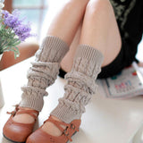 Maxbell Women's Knitted Leg Warmers Boot Socks Footless Socks for Party Walking Work Light Gray