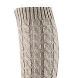 Maxbell Women's Knitted Leg Warmers Boot Socks Footless Socks for Party Walking Work Light Gray