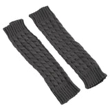 Maxbell Women's Knitted Leg Warmers Boot Socks Footless Socks for Party Walking Work Dark Gray