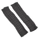 Maxbell Women's Knitted Leg Warmers Boot Socks Footless Socks for Party Walking Work Dark Gray