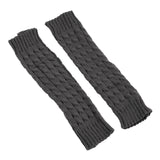 Maxbell Women's Knitted Leg Warmers Boot Socks Footless Socks for Party Walking Work Dark Gray