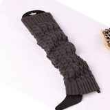 Maxbell Women's Knitted Leg Warmers Boot Socks Footless Socks for Party Walking Work Dark Gray