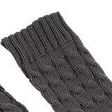 Maxbell Women's Knitted Leg Warmers Boot Socks Footless Socks for Party Walking Work Dark Gray