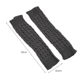Maxbell Women's Knitted Leg Warmers Boot Socks Footless Socks for Party Walking Work Dark Gray