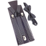 Maxbell Kids Suspender Bowtie Set Elastic Adjustable Braces for Party Trousers Jeans