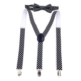 Maxbell Kids Suspender Bowtie Set Elastic Adjustable Braces for Party Trousers Jeans
