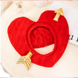 Maxbell Cupid Arrow Hat Red Lplush Heart Party Hat for Valentines Day Dress up Decor