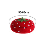 Maxbell Strawberry Beret Hat Artist Hat Elegant Soft Beanie Winter Newsboy Beret Cap 55to60cm for Adults