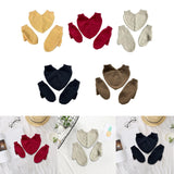 Maxbell Couple Holding Hands Gloves Thick Thermal Novelty Mittens for Running Hiking Yellow