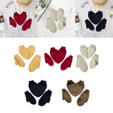 Maxbell Couple Holding Hands Gloves Thick Thermal Novelty Mittens for Running Hiking Yellow